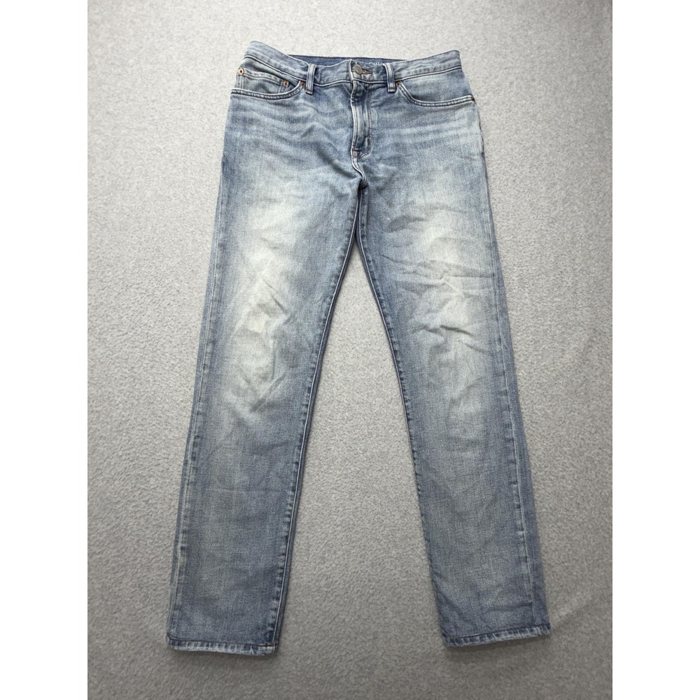 Outerknown Ambassador Slim Fit Jeans Mens 32x30 Blue Light Wash Stretch Denim